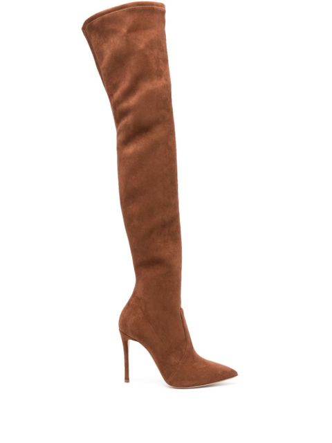 Casadei Julia 100mm above-knee boots - Brown - zdjęcie produktu nr 1