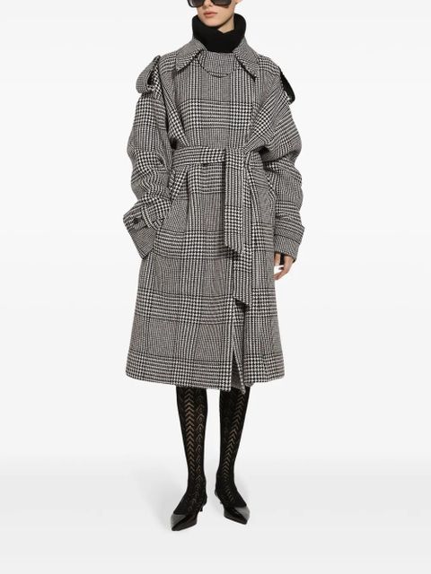 Dolce & Gabbana check-pattern coat - Grey