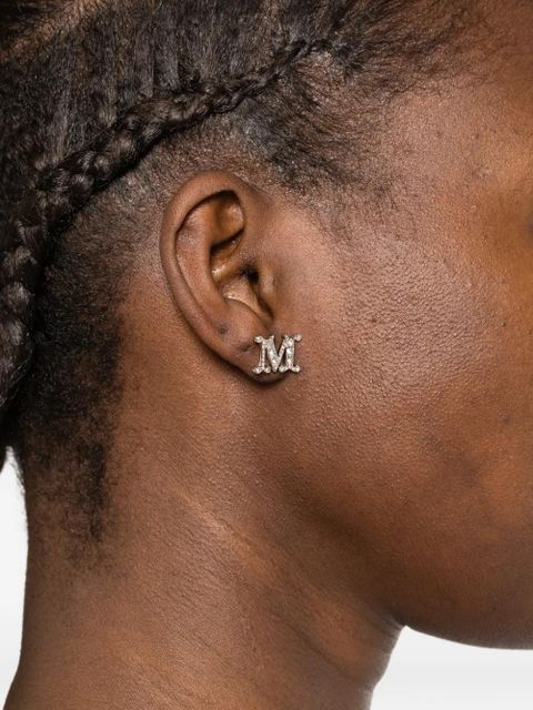 Max Mara embellished M-letter earrings - Pink - zdjęcie produktu nr 2