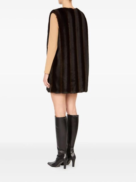 MM6 Maison Margiela faux-fur mini dress - Black