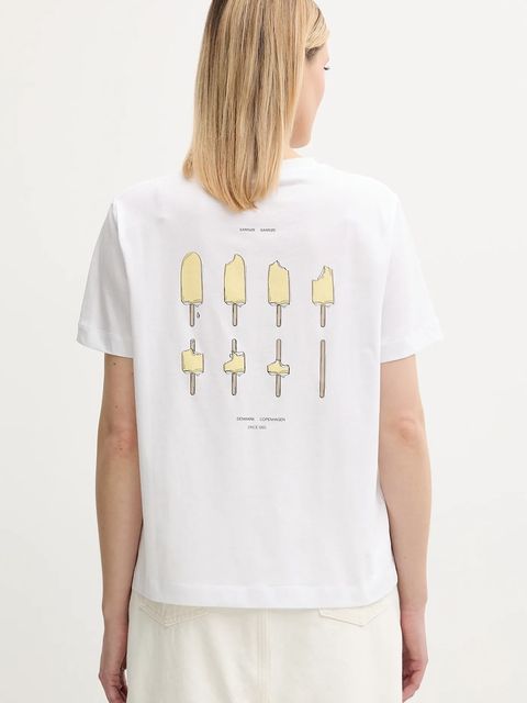 Samsoe Samsoe t-shirt bawełniany SACAMINO