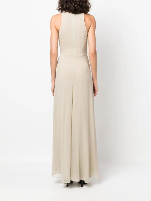 Christopher Esber knot-detail silk long dress - Neutrals
