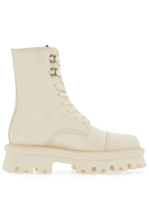 Ferragamo lace-up leather boots - White - zdjęcie produktu nr 1