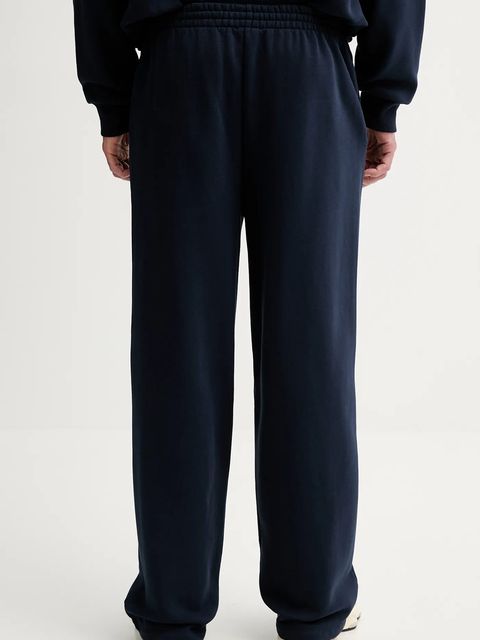 Pangaia spodnie dresowe bawełniane kolor granatowy gładkie 10002676
