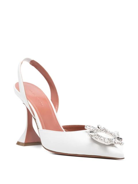 Amina Muaddi Begum slingback pumps - White - zdjęcie produktu nr 2