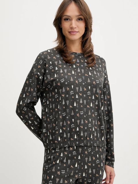 United Colors of Benetton piżama damska kolor szary 32QH3P04E - zdjęcie produktu nr 2