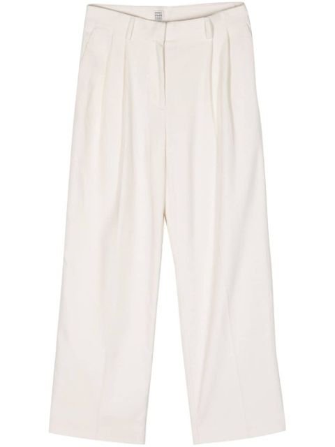 TOTEME high-waist palazzo corduroy trousers - Neutrals - zdjęcie produktu nr 1