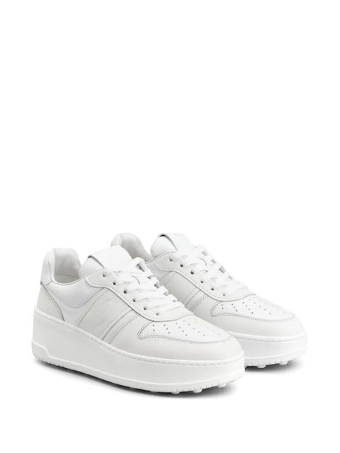 Tod's round-toe leather sneakers - White