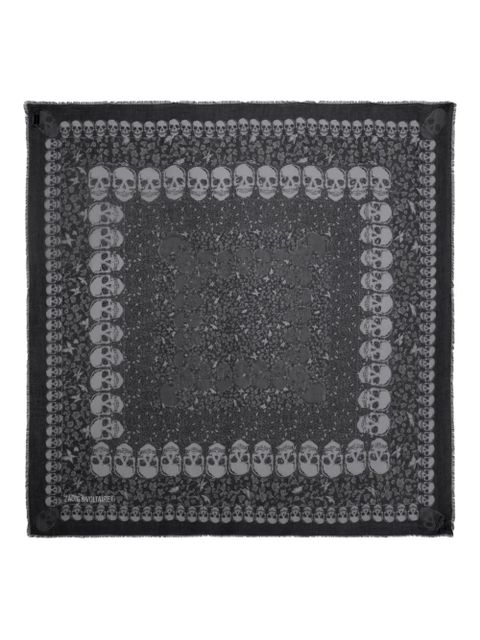 Zadig&Voltaire Kerry Garden skull scarf - Grey - zdjęcie produktu nr 1