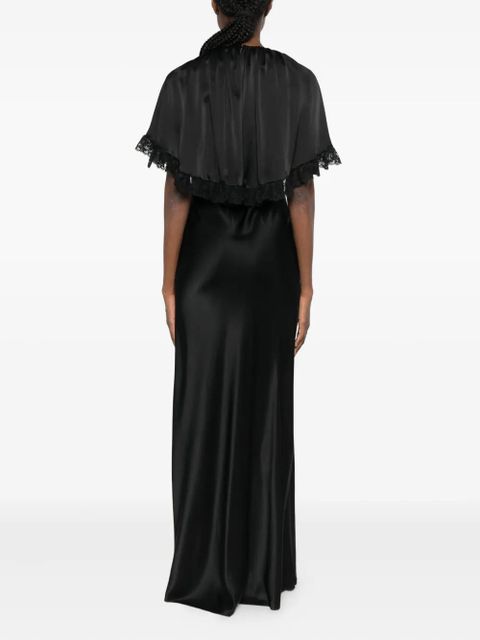 Chloé lace-cape maxi dress - Black