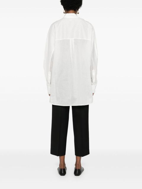 TOTEME long-sleeve cotton shirt - White