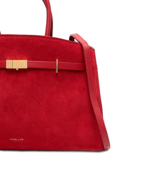 DeMellier midi Hudson suede tote bag - Red
