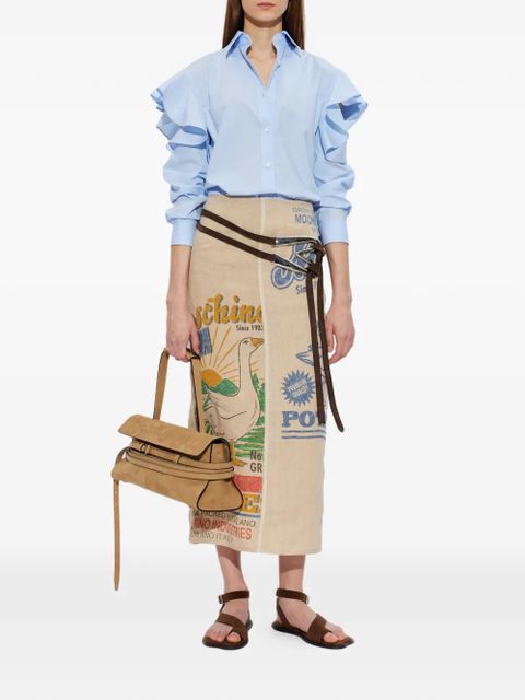 Moschino printed midi skirt - Neutrals - zdjęcie produktu nr 2