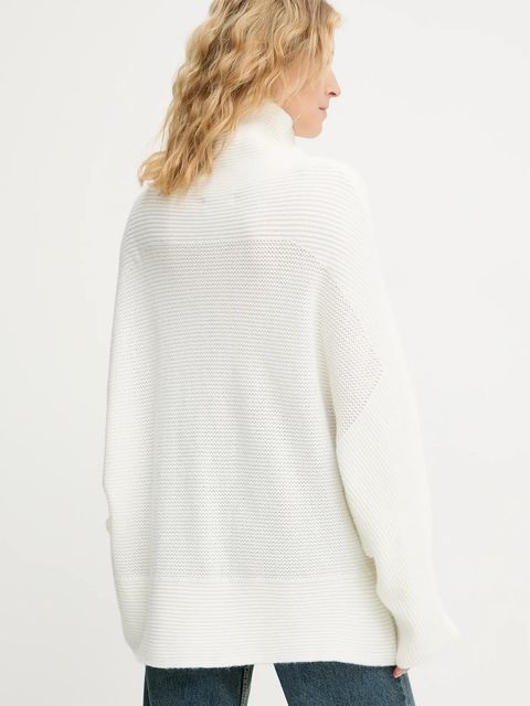 Answear.LAB sweter z kaszmirem damski kolor beżowy z golfem