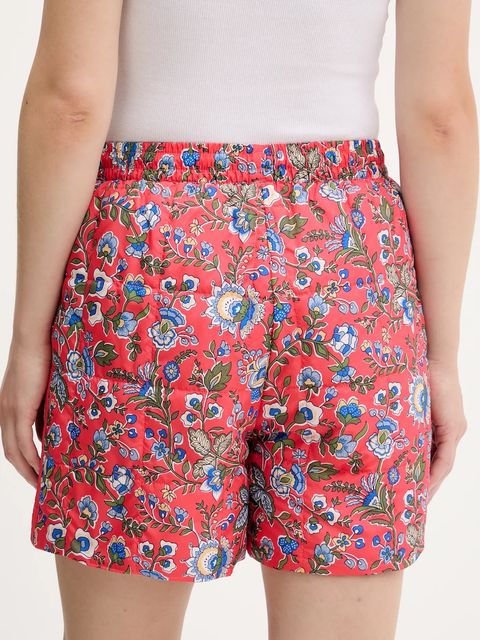 adidas Originals szorty Liberty damskie kolor różowy wzorzyste high waist JW5196