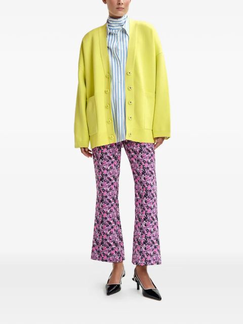 Essentiel Antwerp flower-buttons patch-pocket cardigan - Yellow - zdjęcie produktu nr 2