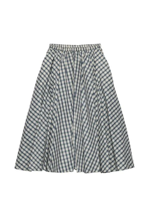 Prada full checked chambray skirt - Blue - zdjęcie produktu nr 1