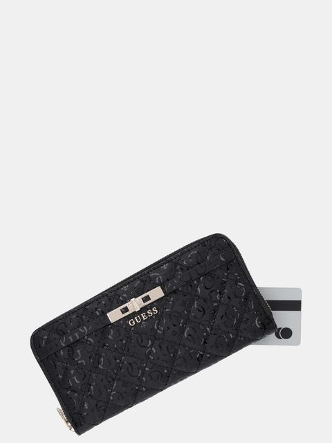 Guess portfel IDRA damski kolor czarny SWGG81 57146