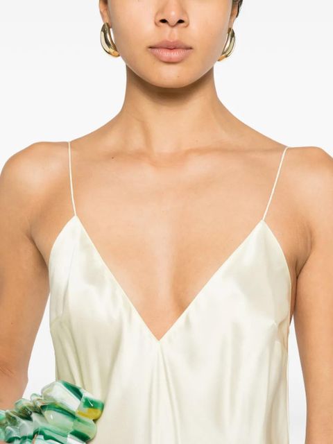 KHAITE Taja strap maxi dress - Yellow