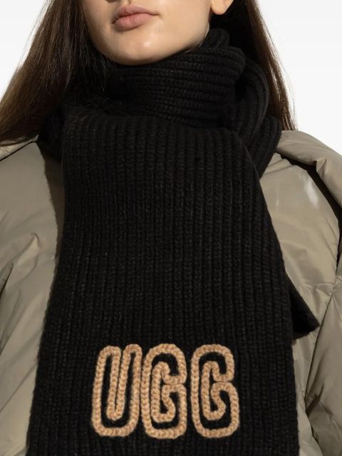 UGG logo scarf - Black