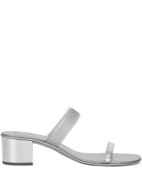 Giuseppe Zanotti metallic-effect leather sandals - Grey - zdjęcie produktu nr 1