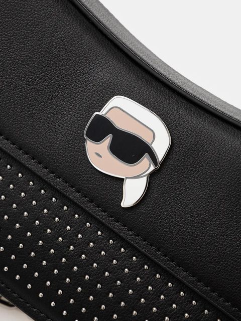 Karl Lagerfeld torebka skórzana kolor czarny 246W3029