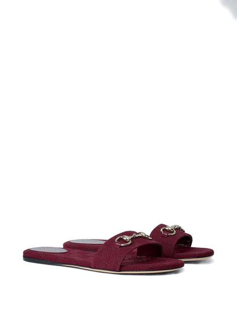 Gucci Horsebit logo slides - Red - zdjęcie produktu nr 2