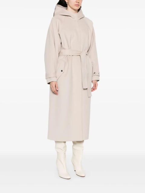 PINKO hooded belted coat - Grey - zdjęcie produktu nr 2