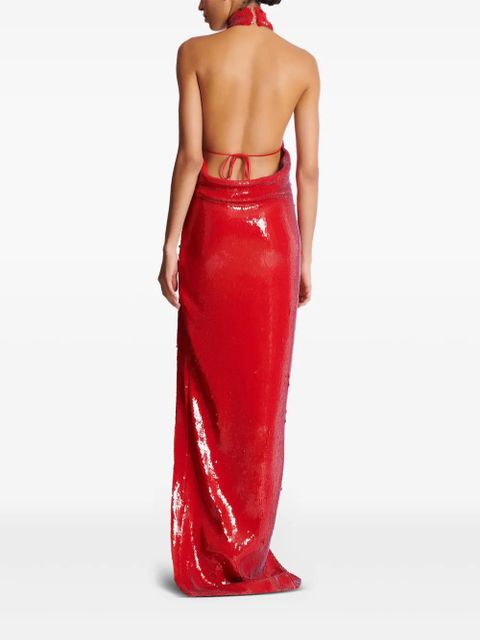 Balmain sequined maxi dress - Red - zdjęcie produktu nr 2