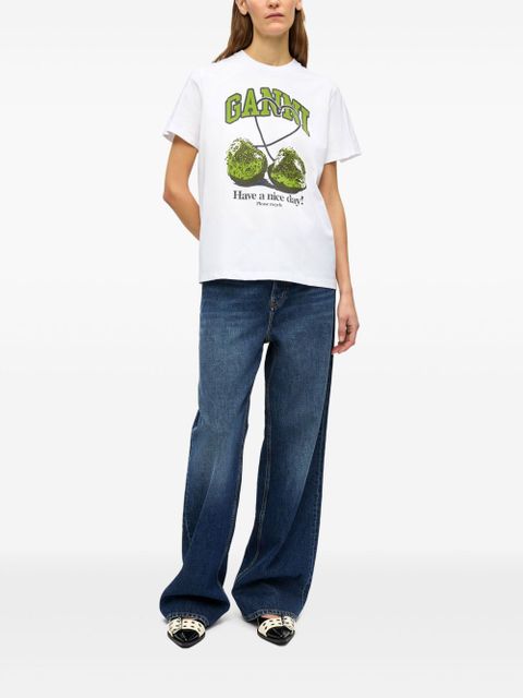 GANNI printed T-shirt - White - zdjęcie produktu nr 2