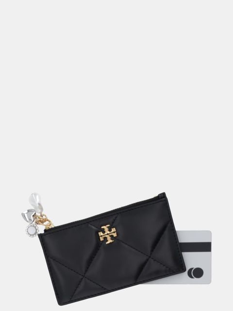 Tory Burch portfel skórzany Kira Diamond damski kolor czarny 175011-001