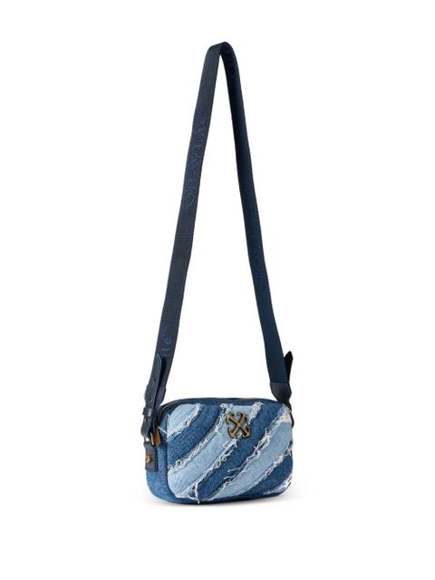 Off-White distressed camera bag - Blue