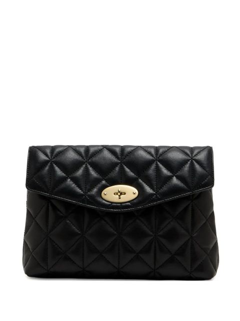 Mulberry Darley quilted turnlock clutch bag - Black - zdjęcie produktu nr 1
