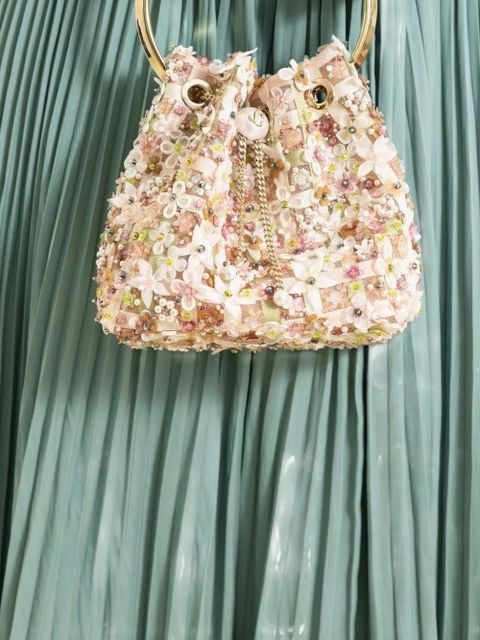Jimmy Choo Bon Bon floral embellished tote bag - Neutrals