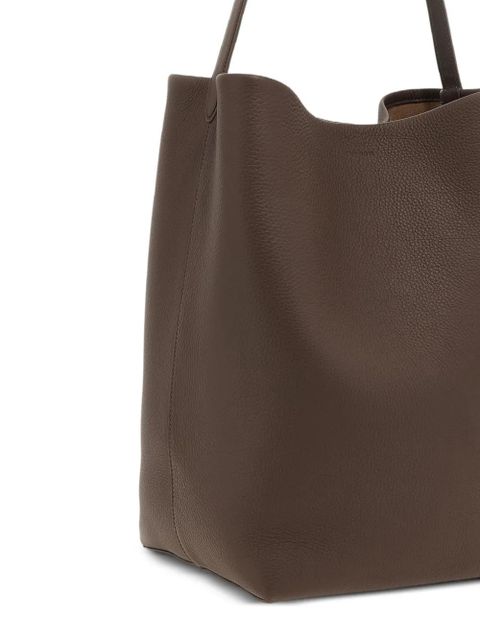 The Row N/S Park grain-leather shoulder bag - Brown