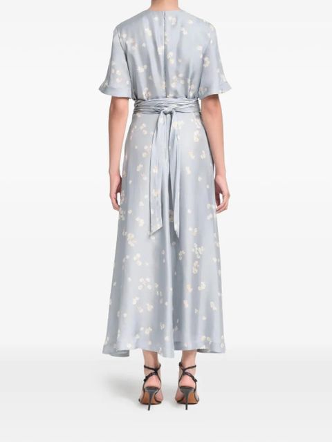 Altuzarra floral wrap midi dress - Blue