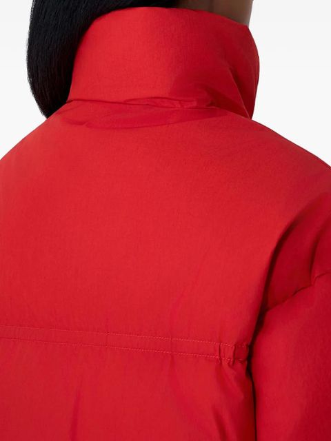 Moncler high-neck quilted jacket - Red