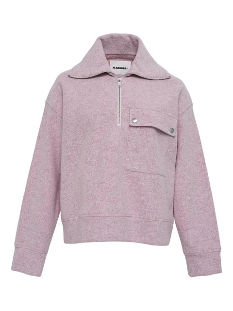 Jil Sander collar pocket sweatshirt - Pink - zdjęcie produktu nr 1