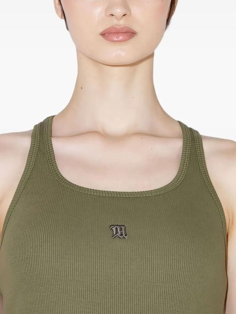 MISBHV logo-detail scoop-neck tank top - Green