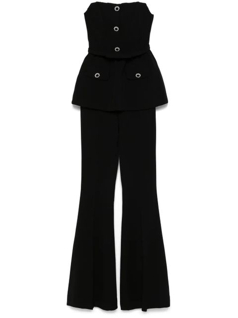 Self-Portrait crepe jumpsuit - Black - zdjęcie produktu nr 1