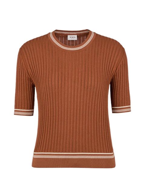 Tod's ribbed-knit top - Brown - zdjęcie produktu nr 1