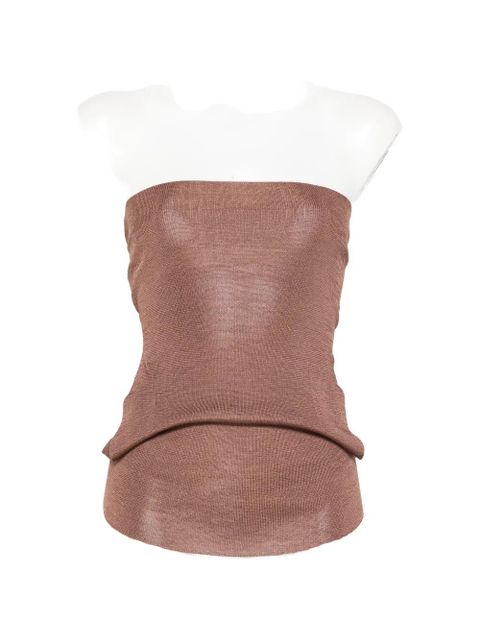 Isa Boulder strapless layered top - Brown - zdjęcie produktu nr 1