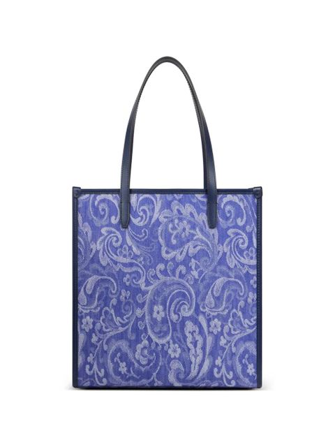 ETRO medium Love Trotter jacquard appliqué tote bag - Purple - zdjęcie produktu nr 2