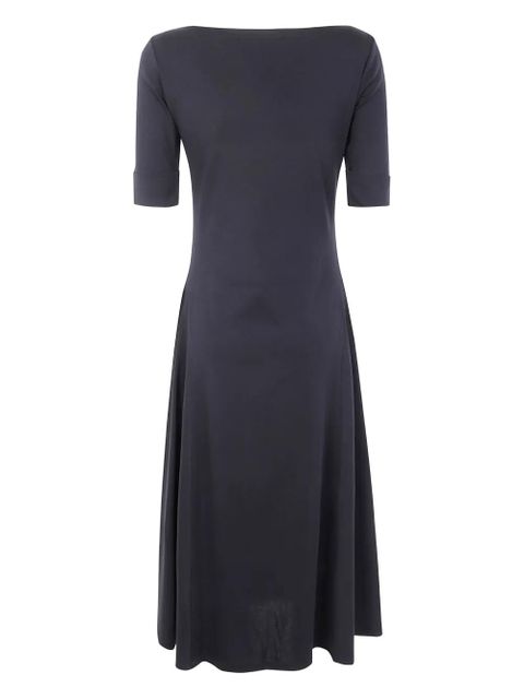 Lauren Ralph Lauren boat-neck short-sleeves midi dress - Black