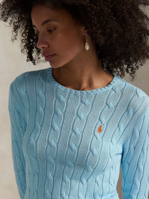 Polo Ralph Lauren sweter bawełniany damski kolor niebieski 211971869