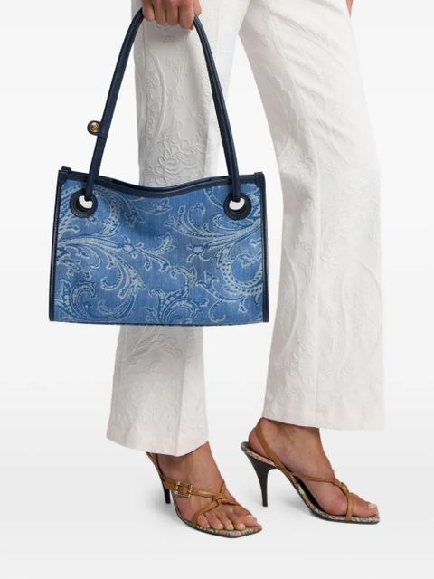 ETRO small Eyes denim tote bag - Blue - zdjęcie produktu nr 2