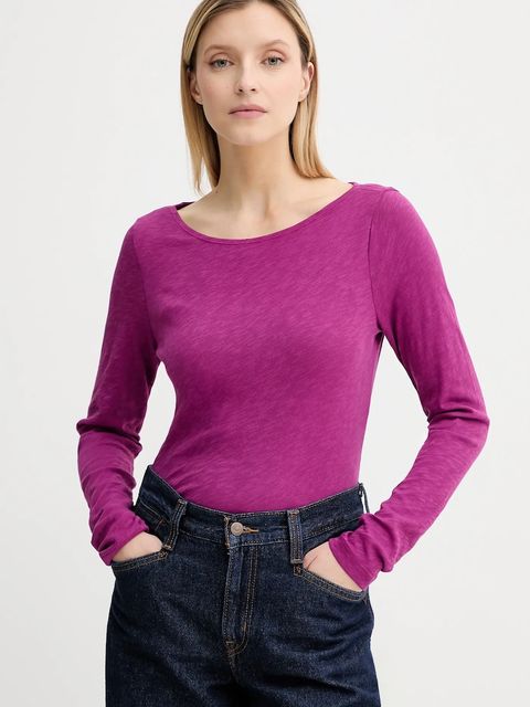 Marc O'Polo longsleeve bawełniany kolor różowy 506226152199 - zdjęcie produktu nr 1