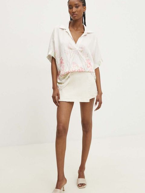 Answear.LAB bluzka damska kolor różowy wzorzysta