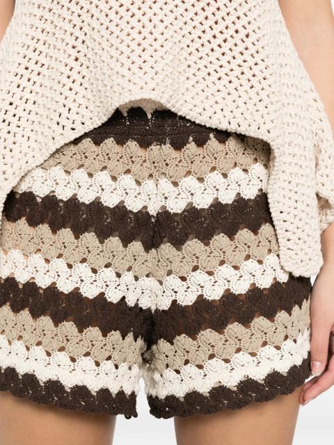 MC2 Saint Barth crochet-knit shorts - Brown