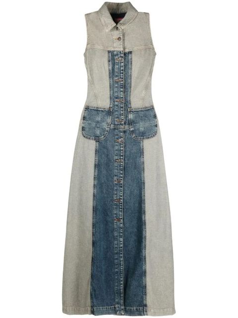 Diesel De-Arys panelled denim dress - Blue - zdjęcie produktu nr 1